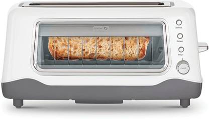 Dash Clear View Pop-Up Toaster (White) 1100 W Pop Up Toaster