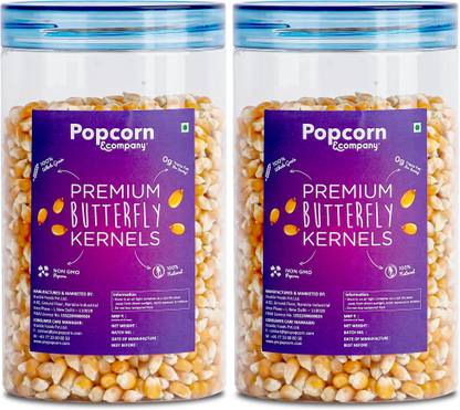 POPCORN&COMPANY Premium Butterfly Corn Kernels Seeds Popcorn Maize-500g Pack of 2 NA Popcorn