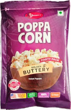 poppacorn Crispy & Salty Instant Popcorn Imported Corns Party Pack Golden Buttery Popcorn
