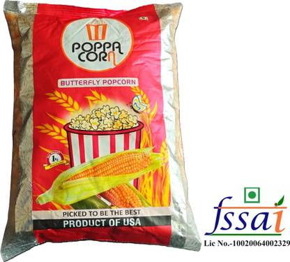 poppacorn Ready to Pop High Expansion Butterfly Popcorn, USA Raw Maize, Unpopped Popcorn