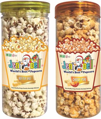 Jenibell Buttersalt & Cheesy Peri 1pc Each Assorted Tub Flavoured Buttersalt, Cheesy Peri Popcorn