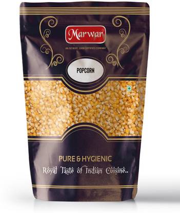 Marwar Natural Popcorn Kernels (Ready to Cook, Unpopped, Original Makkai Seeds) (1 Kg) Popcorn