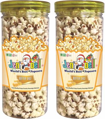 Jenibell Buttersalt tub Flavored Popcorn (Pack of 2 - 30 gms Each) Buttersalt Popcorn