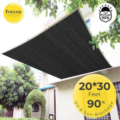 FREXXA Sun Shade Net 20 X 30 ft Cotton Webbing 90% Shading & UV Protection Portable Green House