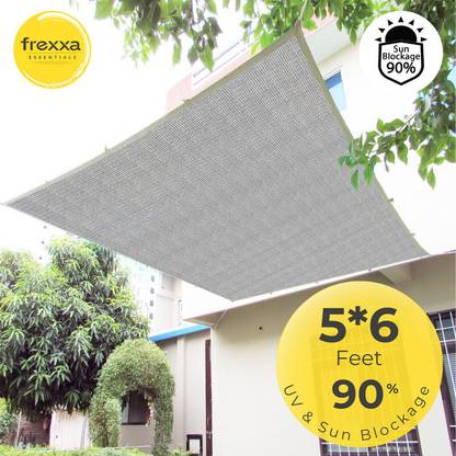 FREXXA Sun Shade Net 5 X 6 ft Cotton Webbing 90% Shading & UV Protection Portable Green House