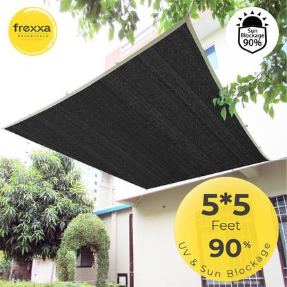 FREXXA Sun Shade Net 5 X 5 ft Cotton Webbing 90% Shading & UV Protection Portable Green House