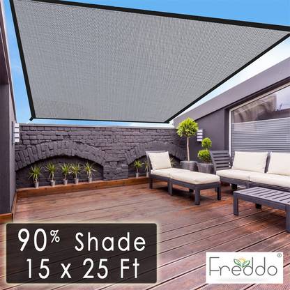 Freddo Sun Shade Net 15 X 25 ft Polyester webbing 90% Portable Green House