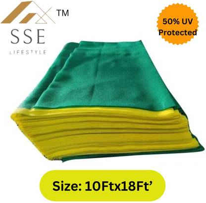 SSE (10Ft'x18Ft') -50% Green Shade Net Green Net For Balcony,Garden Net,Green Net Portable Green House