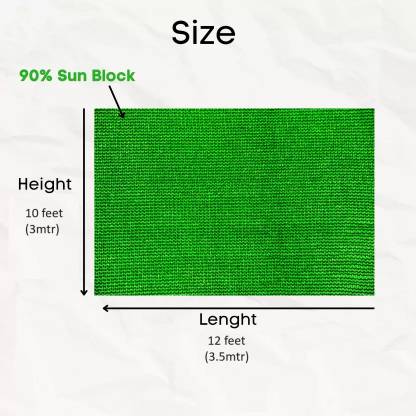 Greenery Green Shade Net(10ftx12ft)- 75% Sun Blocking Multipurpose For Plants, Gardening Portable Green House
