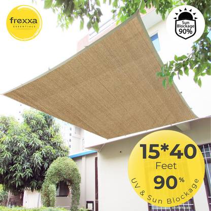 FREXXA Sun Shade Net 15 X 40 ft Cotton Webbing 90% Shading & UV Protection Portable Green House