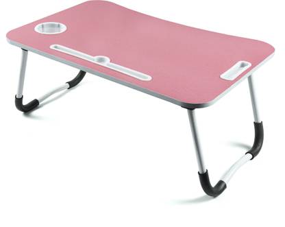 vPLANET Multi-Purpose Laptop Desk for Study with Foldable Legs With Handle ( Pink ) Wood Portable Laptop Table