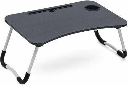 A V CREATION MATT BLACK Wood Portable Laptop Table