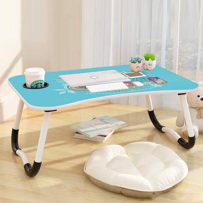 KAIZONE Study Table for Students Study Foldable Table Portable & Lightweight Wood Portable Laptop Table
