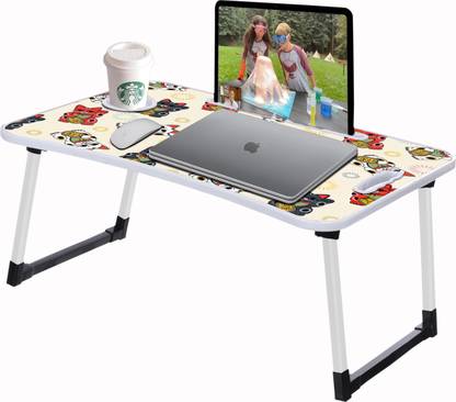 FirstFront Study Table for Students Foldable, Portable & Lightweight Mini Table For Reading Wood Portable Laptop Table
