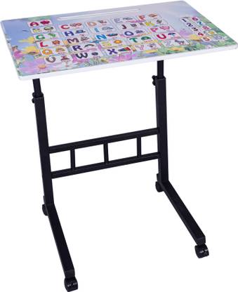 Xure ABCD Alphabets Adjustable & Movable Laptop Table Wood Portable Laptop Table