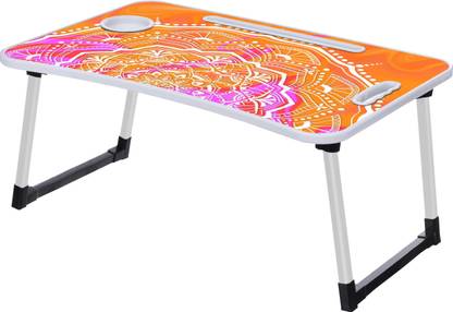 ZAFRA Multipurpose Foldable with Cup Holder, Study , Bed Wood Portable Laptop Table