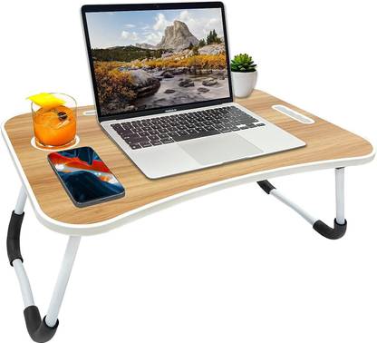 TARKAN Study Table for Writing(Beige) Wood Portable Laptop Table