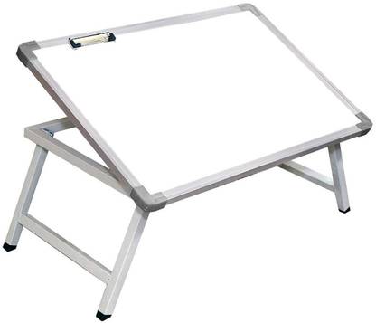 Rite Multi Purpose White Board Study Table with Paper Holding Clip Portable Table Wood Portable Laptop Table