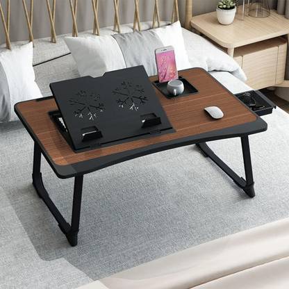 StarAndDaisy 'Bed Buddy' Laptop Desk, Portable Foldable Laptop Bed Tray Table with Drawer Metal Portable Laptop Table