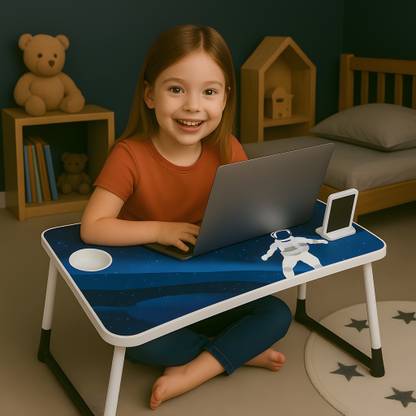 sai praseeda AdjustableTableMateLaptop,KidStudyTableUtilityTableMultiPurposeTableBLACKColor Plastic Portable Laptop Table