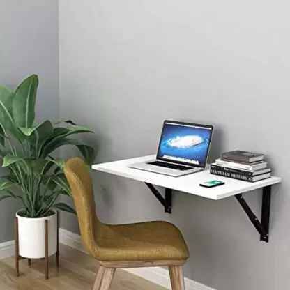 FORKTAIL Folding Wall Mounted Study Table/Office Table Stand/Laptop Table Foldable Wood Portable Laptop Table
