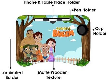 TK Traders Chota bheem Kids Study Table Wood Portable Laptop Table
