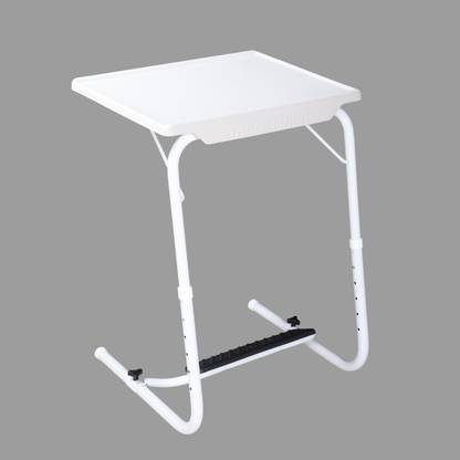 TABLE MAGIC Multipurpose White Regular Laptop Table with Footrest Plastic Computer Desk