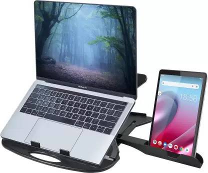 PRAMUKH 4 IN 1 LAPTOP STAND + BOOK Stand + TAB STAND + MOBILE STAND Laptop Stand Plastic Portable Laptop Table