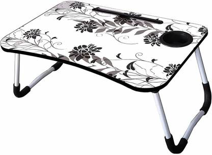 HASMUN Multipurpose Foldable Table with Cup Holder, Study , Bed ,Table, Portable Solid Wood Study Table