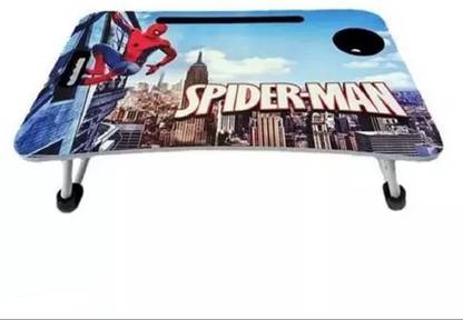 Floresta Wud SPIDER MAN Design Folding Multi Use Table With Tablet & Cup Holder || Wood Portable Laptop Table
