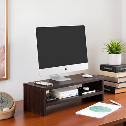 FURNEASER Fluxi Wooden Monitor Stand Organizer Desktop Monitor Riser Laptop Stand, Wood Portable Laptop Table