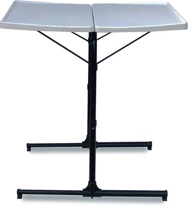 TABLE MAGIC White Marble Table 2.0 Mat Finish Double Top Plastic Computer Desk