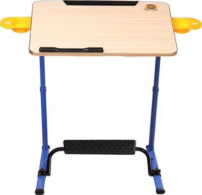 TABLE MAGIC XL Pro Special Edition White Top Blue Frame with 2 Yellow Side Cup Holder Metal Portable Laptop Table