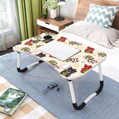 Patiofy Study Table for Students Foldable, Portable & Lightweight Mini Table For Reading Wood Portable Laptop Table