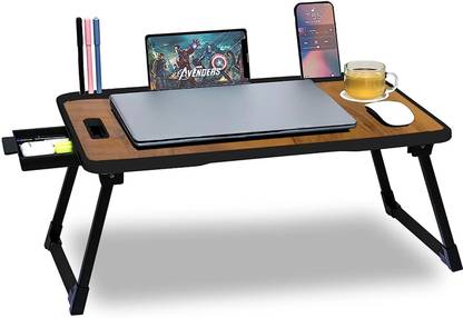 ThePlatinum Foldable multipurpose Table Wood Portable Laptop Table