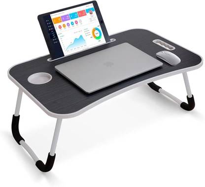 Flipkart Perfect Homes Studio Foldable Lapdesk for Couch (Walnut) Wood Portable Laptop Table