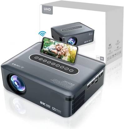 dkian X1 8K FHD Dual WiFi Bluetooth Android 9 Voice Control Remote Dolby Audio 300inch 12500 lm LCD Corded Mobiles Portable Projector