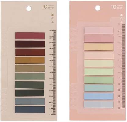 KRAFTMASTERS 2 sheets index sticky tab 400 Sheets 20 Colors Translucent Annotation Tabs, 20 Colors
