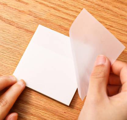 champcool Removable transparent sticky note 3x3 Inch Pack of 5(50 in each)total 250 sheets 50 Sheets pop up, 1 Colors