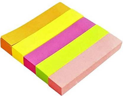 Bee Fly Self- Adhesive flag smooth Sticky note pad in multicolor 40 Sheets neon, 5 Colors