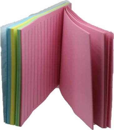 champcool 4x6 Self-Stick Sticky Note Pad,100 sheet 4 colour in a sheet ,(set of 1) 100 Sheets pop up, 4 Colors