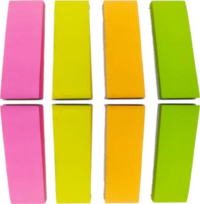 Navani Sticky Notes 3 x 1.8 inch for Office, School, Memo Pads, Total 400 Sheets - 50 Sheets Regular, 4 Colors
