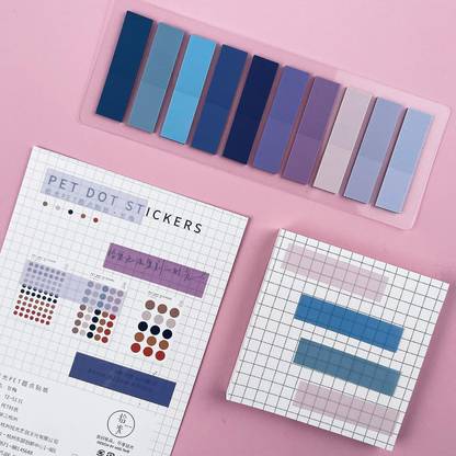 SANCORP Self-Adhesive Sticky Tabs Index Tabs for Books Page 200 Sheets Sticky Notes 200 Sheets Sticky Notes, 10 Colors