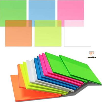 PufferCraft Neon 300 Sheets Transparent, 6 Colors