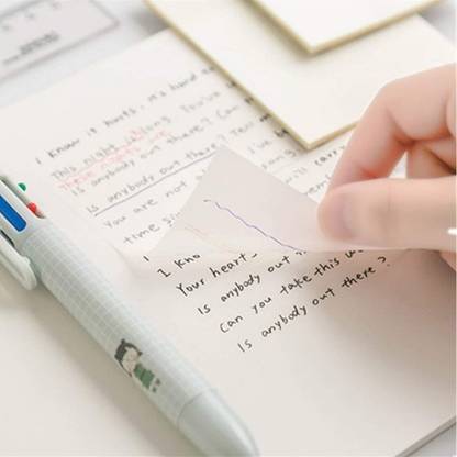 greencom 200pcs Transparent Sticky Notes Self-Stick Note Pads, Transparent Self Adhesive 50 Sheets 3x3 Inches, 1 Colors