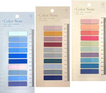 Levin Book Tabs for Annotating Books, Reports | Transparent Sticky Note Index Tabs 600 Sheets Morandi Sticky note, 30 Colors