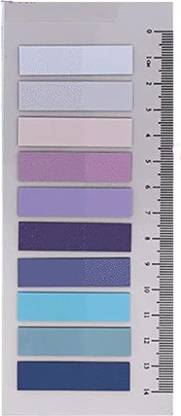 greencom Morandi Colour Flag Notes pack of 1 PVC Sticky 200 Sheets Transparent, 10 Colors