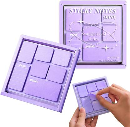 PEZYOX Mini Pastel Sticky Notes Set | 210 Sheets of 95Mm X 98Mm Tear-Off Memo Pads 210 Sheets regular, 1 Colors