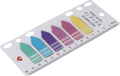 FRKB 140 Pieces Arrow Tabs File Sticky Notes Book Tabs 140 Sheets Colored Writable Page Markers on 6 inch Scale Backing, 5 Colors