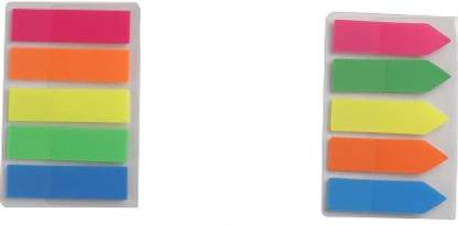 Levin Clear Note Arrow Flags Self Sticky Notes and Page Markers for Office School 200 Sheets sticky note, 5 Colors